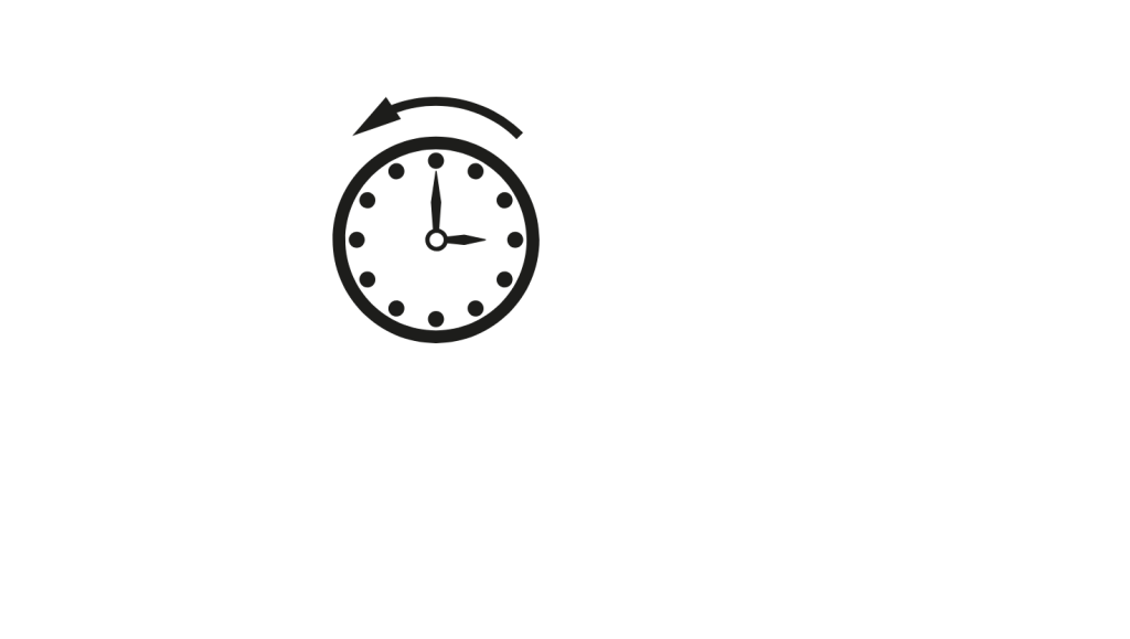 A image of a clock on transparent background indicating the aspect of saving time