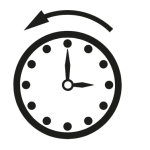 A image of a clock on transparent background indicating the aspect of saving time